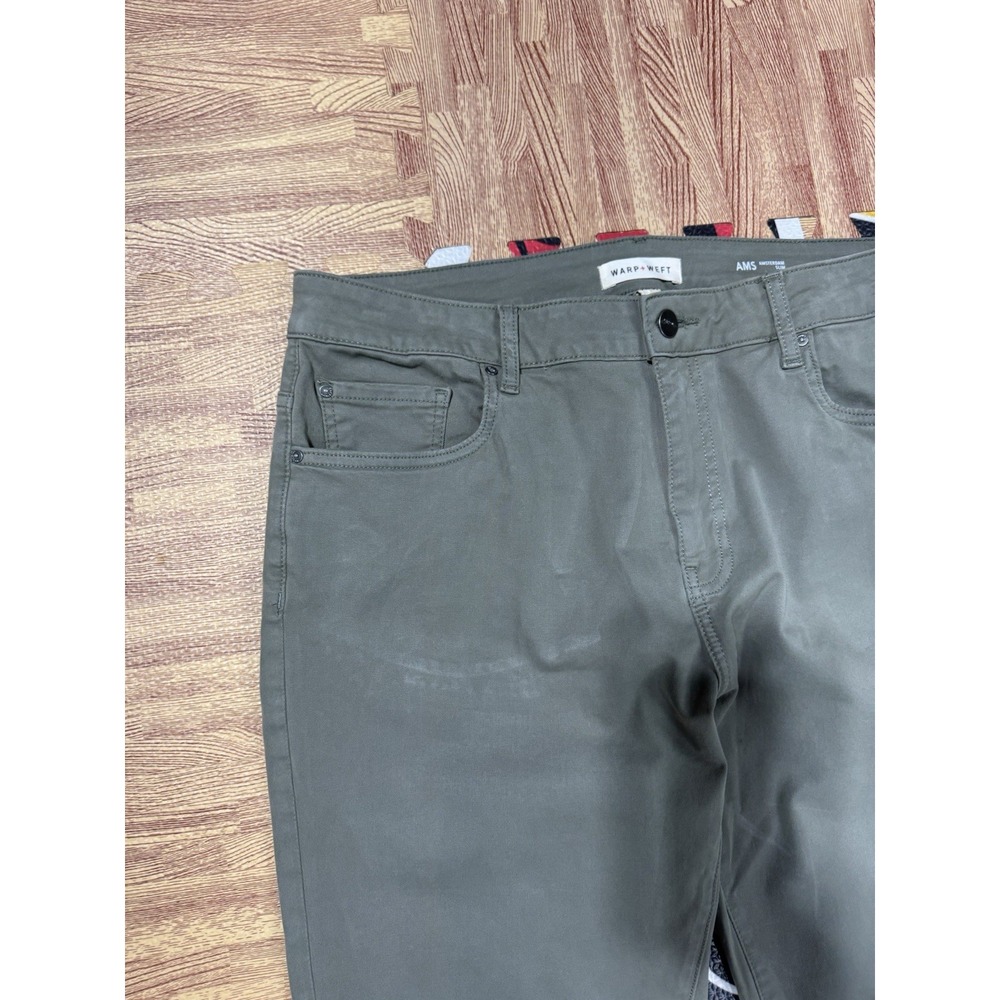 Warp and Weft Green Chinos 36x30 - Picture 2 of 11